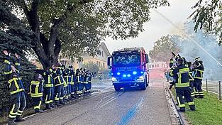 Die Feuerwehr zelebrierte den Empfang feierlich.