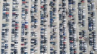 Neuwagen von Volkswagen stehen in Wolfsburg. (Symbolbild) Neuwagen von Volkswagen stehen in Wolfsburg. (Symbolbild)
