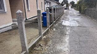 Erhebliche Sch&auml;den: Neuwiesstra&szlig;e.