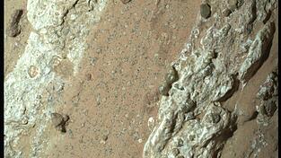 Eine vom Nasa-Rover «Perseverance» im vergangenen Jahr auf dem Mars entnommene Gesteinsprobe könnte nach Angaben der US-Raumfahrtbehörde möglicherweise Spuren von früherem mikrobiellen Leben enthalten.