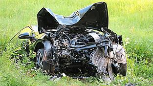 Am VW entstand bei dem Unfall am Dienstagmorgen wirtschaftlicher Totalschaden. Am VW entstand bei dem Unfall am Dienstagmorgen wirtschaftlicher Totalschaden.