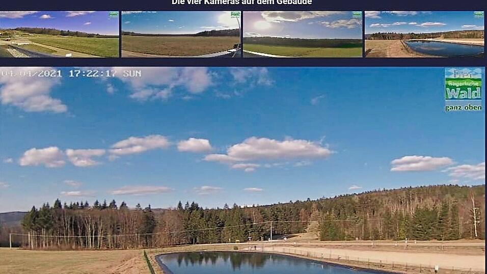 Eines der vier Bilder, die sich nun beim Anklicken der Webcam auf der Homepage des DSV Nordic-Aktiv-Zentrums Oberer Bayerischer Wald/B&ouml;hmischer Wald dem Betrachter bieten.