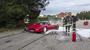 Der Ferrari ist einer der letzten der Serie F 355 aus 1999.