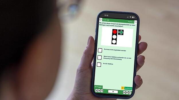 Ist das bald der einzige Theorie-Unterricht auf dem Weg zum F&uuml;hrerschein? Ein Jugendlicher lernt selbst mit einer App.&nbsp;