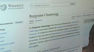 Von der Burgruine Chameregg handelt einer der ersten Artikel, die Matthias S&uuml;&szlig; vor genau 20 Jahren f&uuml;r die Wikipedia geschrieben hat.