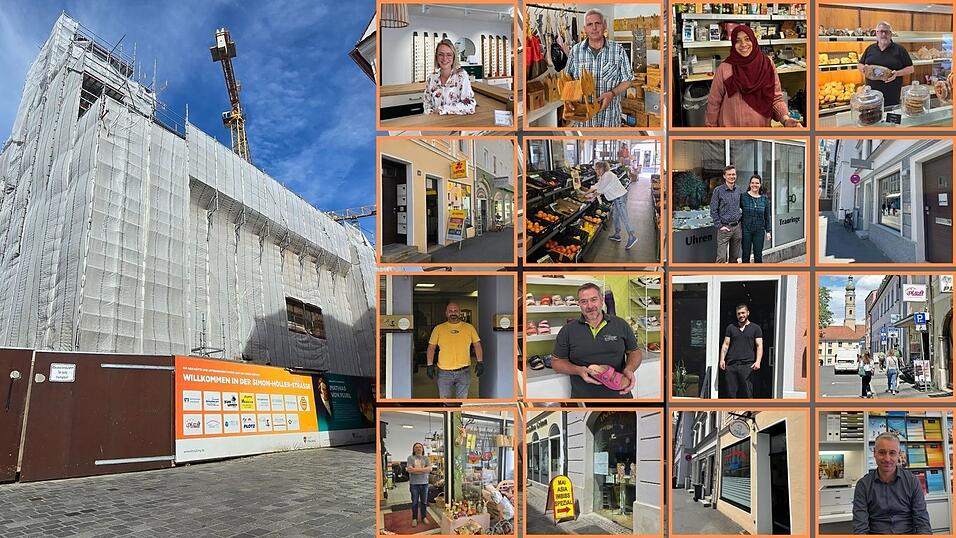 Wie geht es denn Ladeninhabern in der Simon-H&ouml;ller-Stra&szlig;e seit dem Brand im Jahr 2016? (Collage: Lena Seidenader)