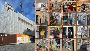 Wie geht es denn Ladeninhabern in der Simon-Höller-Straße seit dem Brand im Jahr 2016? (Collage: Lena Seidenader) Wie geht es denn Ladeninhabern in der Simon-Höller-Straße seit dem Brand im Jahr 2016? (Collage: Lena Seidenader)