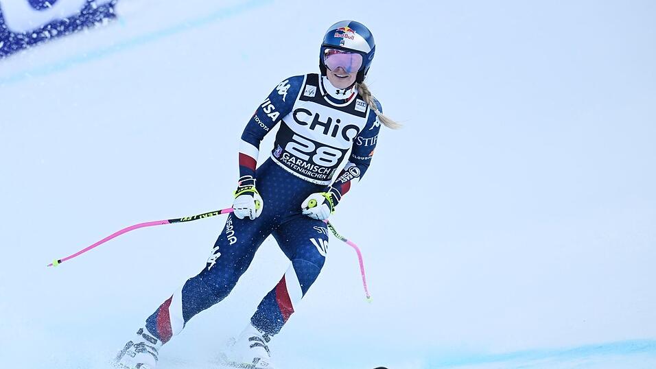 US-Skistar Lindsey Vonn schied beim Abfahrtsrennen in Garmisch-Partenkirchen aus. US-Skistar Lindsey Vonn schied beim Abfahrtsrennen in Garmisch-Partenkirchen aus.