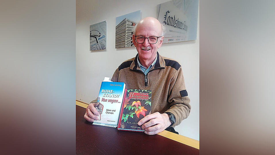 In den Büchern 'Ruhestand? Von wegen ...' und 'Herbstfarben' schreibt Otto Schilling über Themen, die die Menschen bewegen und mit denen er in 35 Berufsjahren als Seelsorger gesprochen hat. In den Büchern 'Ruhestand? Von wegen ...' und 'Herbstfarben' schreibt Otto Schilling über Themen, die die Menschen bewegen und mit denen er in 35 Berufsjahren als Seelsorger gesprochen hat.