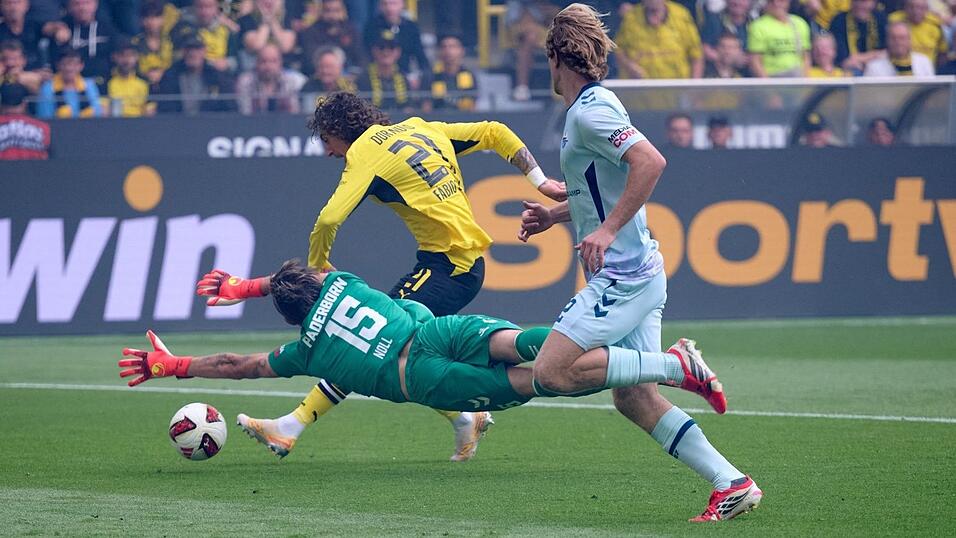 F&aacute;bio Silva (M) brachte den BVB fr&uuml;h in F&uuml;hrung.