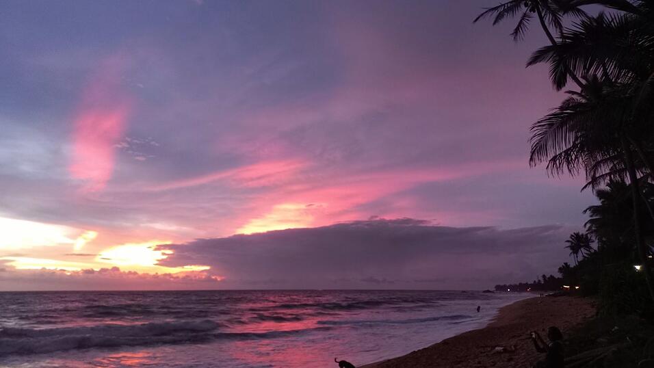Die Stadt Galle liegt direkt an der Küste. Hier kann man es am Strand gut aushalten.