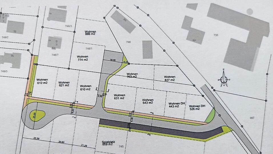 Der neue Bebauungsplan 'Osterfeld' in Geisling.