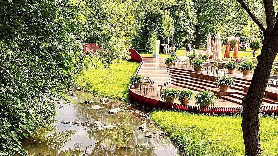 Die Chamb-Terrasse nach einem Regenschauer.