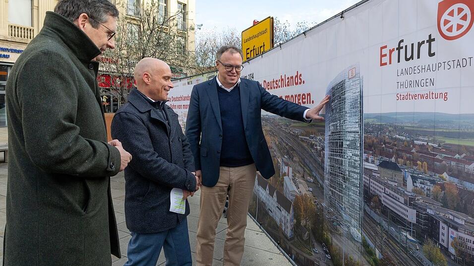 Ein Bahntower in Erfurt? Zumindest als Bildmontage ist die Idee bereits Realität.