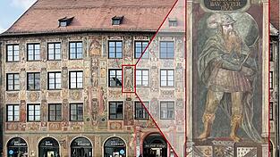 Das Wappen des Hauses Bourbon mit den drei goldenen franz&ouml;sischen Lilien findet sich auf der Darstellung Ludwigs VII. nicht ohne Grund.