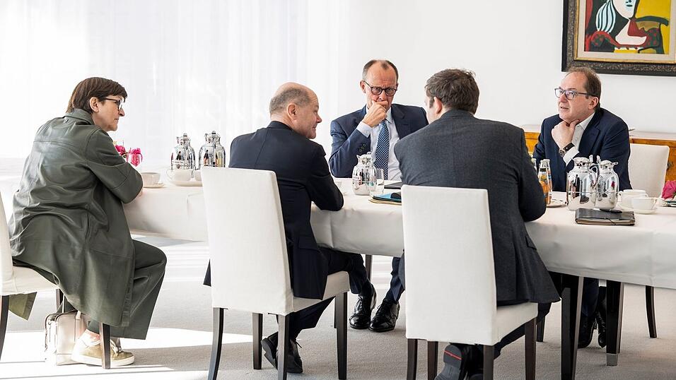 Treffen der Parteichefs im Kanzleramt. Treffen der Parteichefs im Kanzleramt.