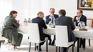 Treffen der Parteichefs im Kanzleramt.