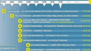 Der Fahrplan durch die morgige Kneipennacht in Furth im Wald.