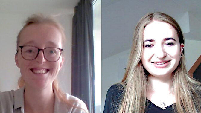 Unsere Autorin Anna Roppelt (rechts) hat Ilka Br&uuml;hl &uuml;ber Videochat zum Interviewgetroffen.