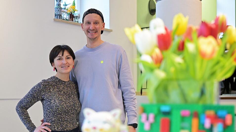 Das Gr&uuml;nderpaar Melanie Sotouky und Moritz Janke hat Deutshcland ersten Lego-Bauraum er&ouml;ffnet.