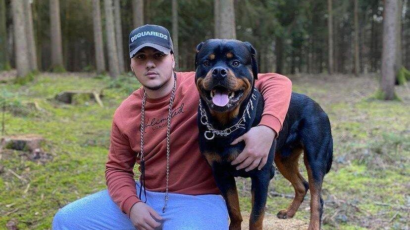 Harte Schale, weicher Kern: Shpetim Shala und Rottweiler Canelo sind unzertrennlich.
