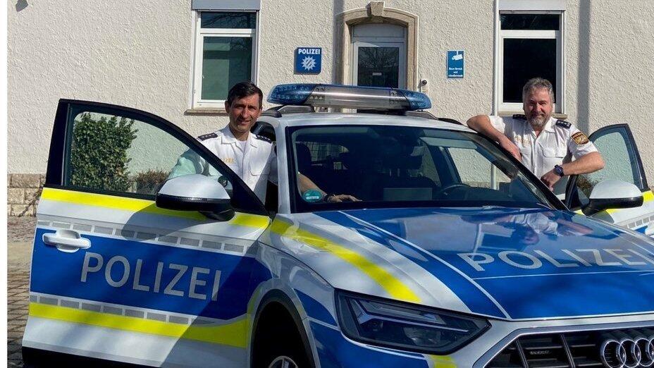 Erster Polizeihauptkommissar Thomas Kolb (rechts) leitet die Polizeiinspektion Neutraubling. Sein Stellvertreter ist Polizeihauptkommissar Rainer Irrgang (links).