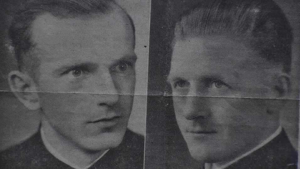 Die beiden jungen Priester Wilhelm Ücker (links) und Karl Schmid. Die beiden jungen Priester Wilhelm Ücker (links) und Karl Schmid.