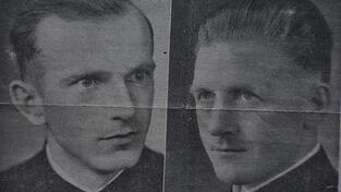 Die beiden jungen Priester Wilhelm Ücker (links) und Karl Schmid. Die beiden jungen Priester Wilhelm Ücker (links) und Karl Schmid.
