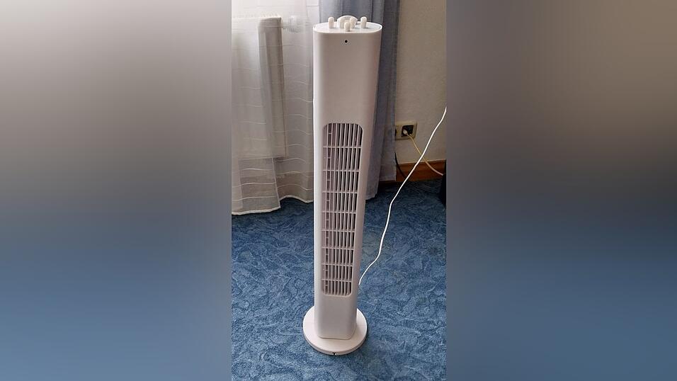 Nun steht der Ventilator bei Holzmanns daheim. Nun steht der Ventilator bei Holzmanns daheim.