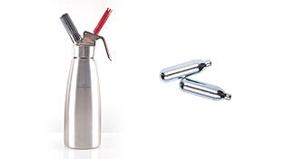 Die Kapseln gehören eigentlich in solche Sahneaufschäumer. Die Kapseln gehören eigentlich in solche Sahneaufschäumer.