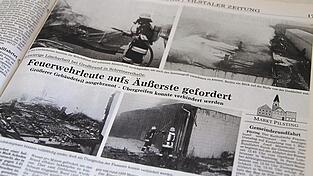 Die Bilder in der Landauer Zeitung zeigten das Ausmaß der Zerstörung.