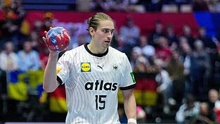 Juri Knorr steht den Handballern im WM-Viertelfinale gegen Portugal wohl zur Verfügung.
