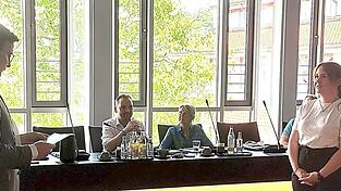 Andrea Sterr bei der Vereidigung. Andrea Sterr bei der Vereidigung.