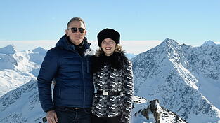 Sie sollen auch im n&auml;chsten Film zusammen spielen: Daniel Craig und L&eacute;a Seydoux 2015 im &ouml;sterreichischen S&ouml;lden am Set von 'Spectre'.