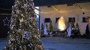 Neben dem Weihnachtsbaum gibt es unter anderem auch eine gro&szlig;e Krippenlandschaft zu sehen.
