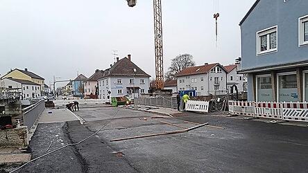 Da war die Br&uuml;cke noch im Werden: die Baustelle im Dezember des letzten Jahres. Ab Mitte Juli muss sie noch einmal f&uuml;r den Verkehr gesperrt werden.