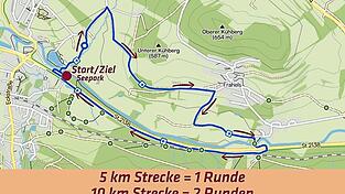 Die Strecke verl&auml;uft durch die Natur zu einem gro&szlig;en Teil auf Feldwegen zwischen Seepark und Frahelsbruck.