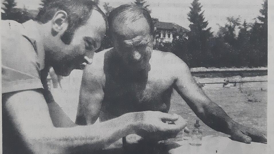 Probenentnahme 1971 - noch im alten st&auml;dtischen Schwimmbad.
