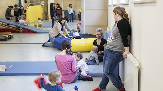 Die „Turnzwerge“ in Aktion: Ein weiteres Angebot des Vereins.