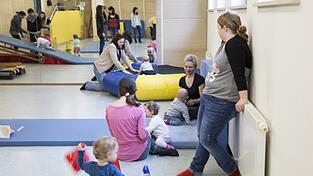 Die „Turnzwerge“ in Aktion: Ein weiteres Angebot des Vereins. Die „Turnzwerge“ in Aktion: Ein weiteres Angebot des Vereins.