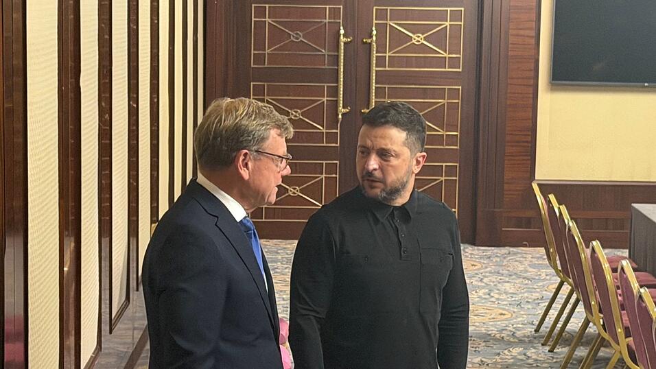 Pr&auml;sident Selenskyj dankte Wadephul f&uuml;r die deutsche Hilfe.