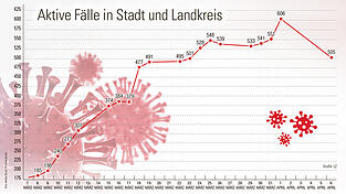 Die aktiven Fälle in der Region Landshut