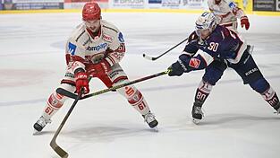 Kaum Zugriff: Mit Nachl&auml;ssigkeiten in der Defensive hat der EVL die Ravensburger f&ouml;rmlich zu dem ein oder anderen Tor eingeladen. F&uuml;hrungsspieler, wie etwa David Elsner (links), sind jetzt mehr gefragt denn je.