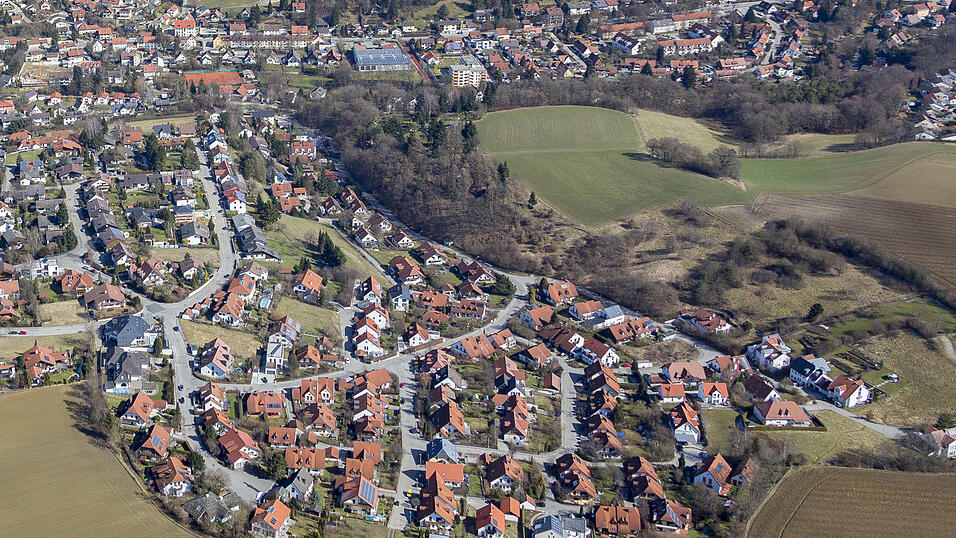 Der Stadtteil Landshut Achdorf von oben.
