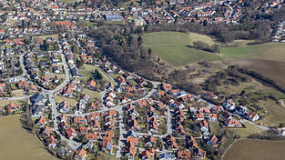 Der Stadtteil Landshut Achdorf von oben.