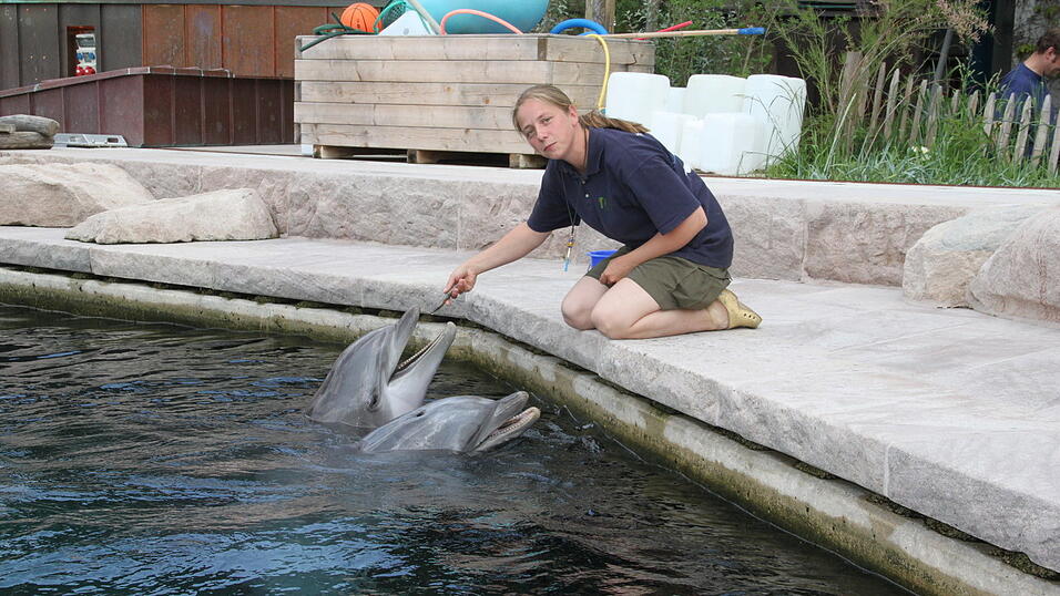 Sunny und Noah fressen den Fisch von Anne besonders gern aus der Hand.