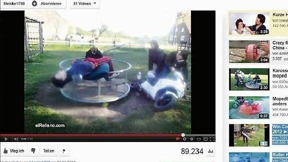 Vorbild für den tödlichen Stunt, bei dem am Sonntag in Niederviehbach ein 20-Jähriger ums Leben gekommen ist, war wohl eines der vielen Videos auf dem Internetportal 'Youtube'. (Screenshot: Youtube)