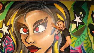 Ein Graffito im Jugendzentrum „Jump“ in Mallersdorf-Pfaffenberg Ein Graffito im Jugendzentrum „Jump“ in Mallersdorf-Pfaffenberg