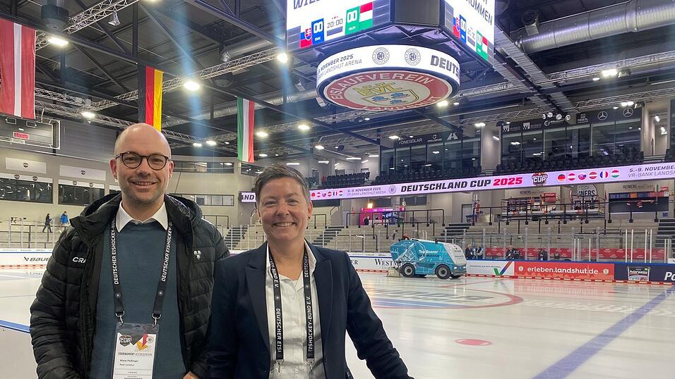 Klaus Peißinger, Leiter Referat 1, und Sportbeauftragte Sabrina Högl freuen sich auf den Deutschland Cup 2025. Klaus Peißinger, Leiter Referat 1, und Sportbeauftragte Sabrina Högl freuen sich auf den Deutschland Cup 2025.