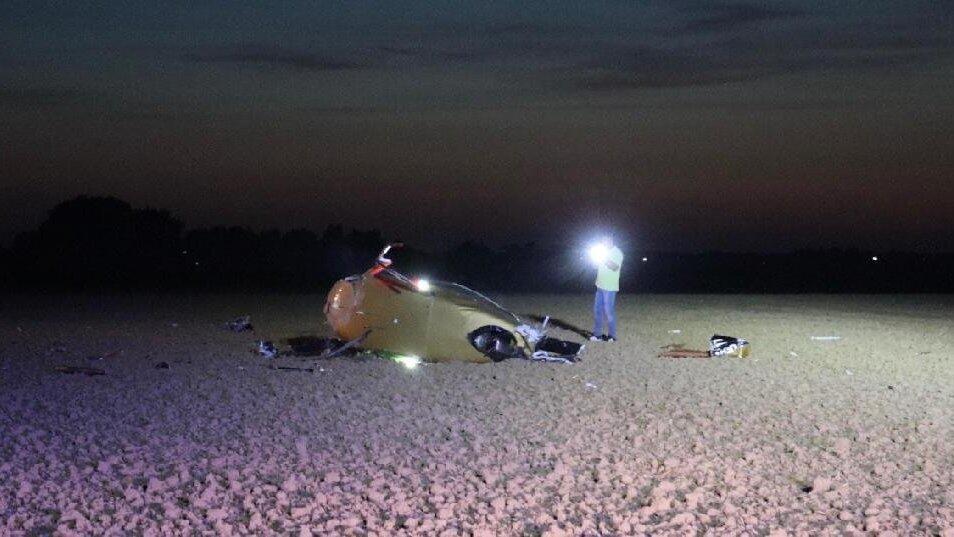 In der Gemeinde Straßkirchen ist ein Leichthubschrauber abgestürzt.